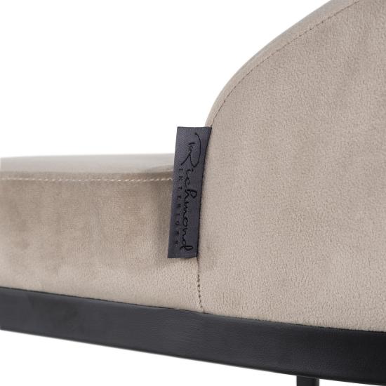 Bolton khaki velvet black - stabiler Barhocker